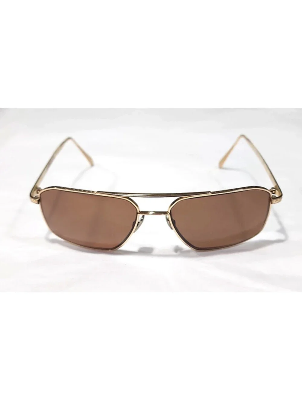 Morgenthal Frederics Apache No Lenses Gold Square Sunglasses Frame 57-16 140